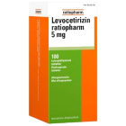 LEVOCETIRIZIN RATIOPHARM 5 mg 100 fol tabl, kalvopääll