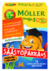 Möller Omega-3 Pikkukalat hedelmänmakuinen säästöpakkaus, 72 kpl