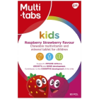 Multi-tabs Kids Vadelma-Mansikka Monivitamiini 90 purutablettia