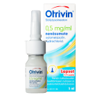 OTRIVIN SÄILYTYSAINEETON 0,5 mg/ml 5 ml nenäsumute, liuos