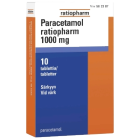 PARACETAMOL RATIOPHARM 1000 mg 10 fol tabl