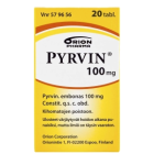 PYRVIN 100 mg 20 kpl tabl, kalvopääll
