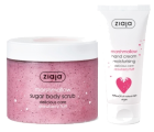 Ziaja Vaahtokarkki vartalokuorinta 300 ml + käsivoide 50 ml setti