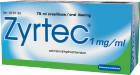 ZYRTEC 1 mg/ml 75 ml oraaliliuos